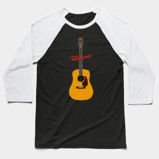 Townes Van Zandt Martin D-35 Acoustic Guitar Baseball T-Shirt